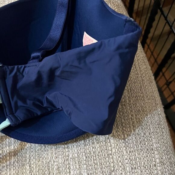 Victoria’s Secret lightly lined Demi navy/seafoam cage bra size 38D - Picture 4 of 8